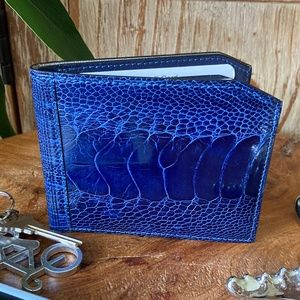 RFID Ostrich LEATHER Wallet Executive Billfold